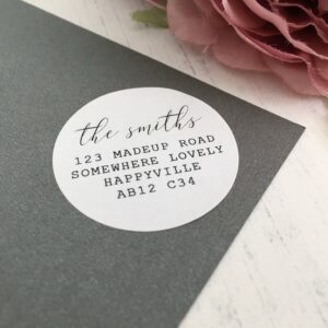 Personalised new home address stickers in 37mm matte finish