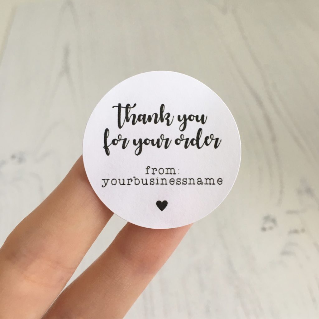 Thank You For Supporting This Small Business - Personalised Stickers 37mm
